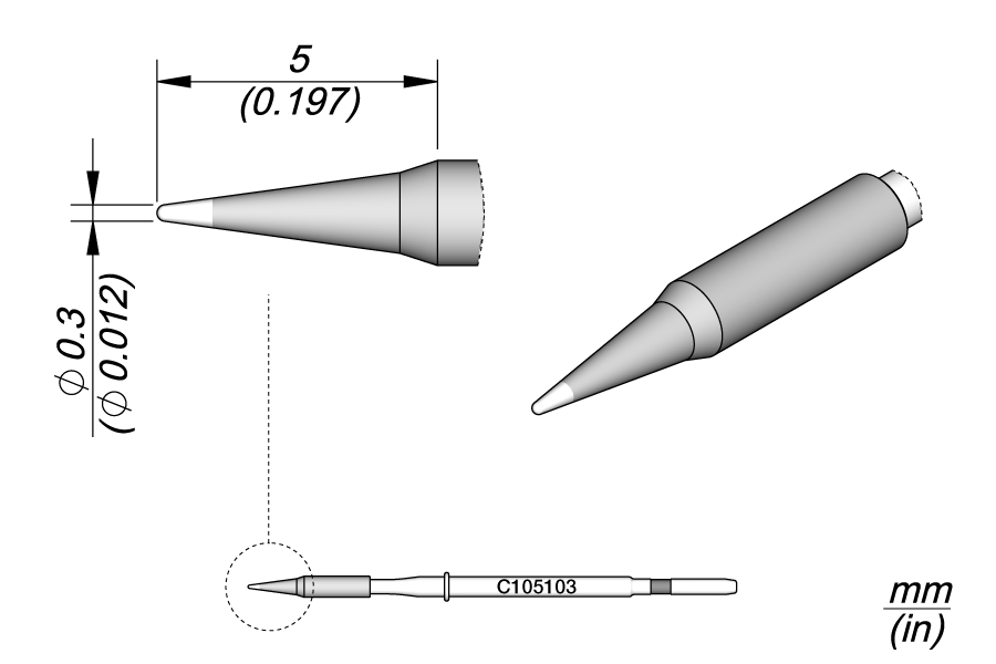 C105103 - Cartridge Conical Ø 0.3 S1